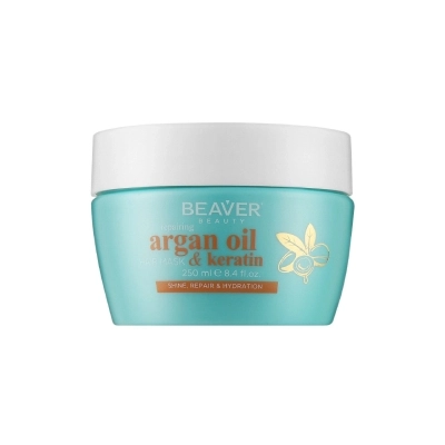 Beaver Argan Oil Keratin Hair Treatment - Maska naprawcza do włosów zniszczonych 250ml